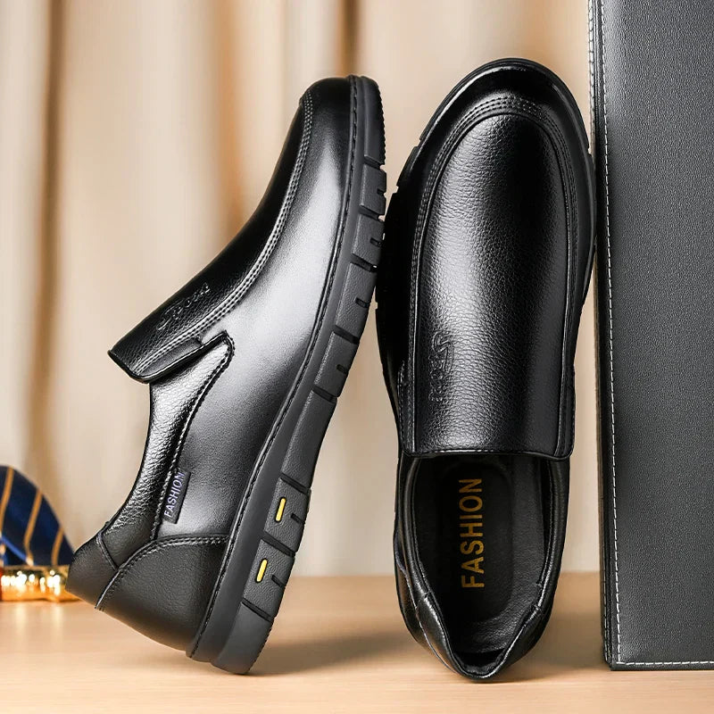 Genuine Leather Slip-On Dress Shoes